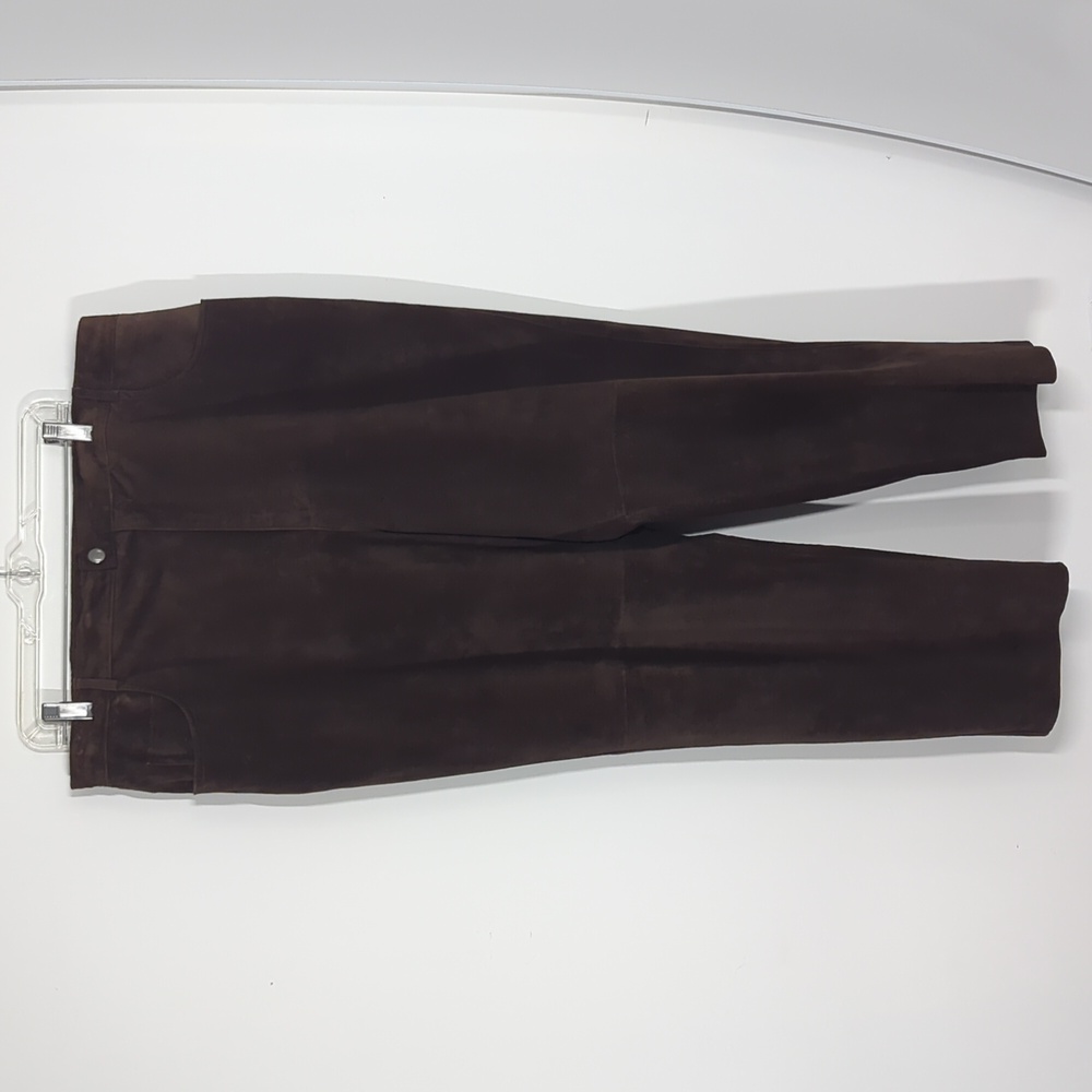 Margaret Godfrey Woman Leather Pants 20 Brown Suede Dark Academia Witchy‎ Luxury